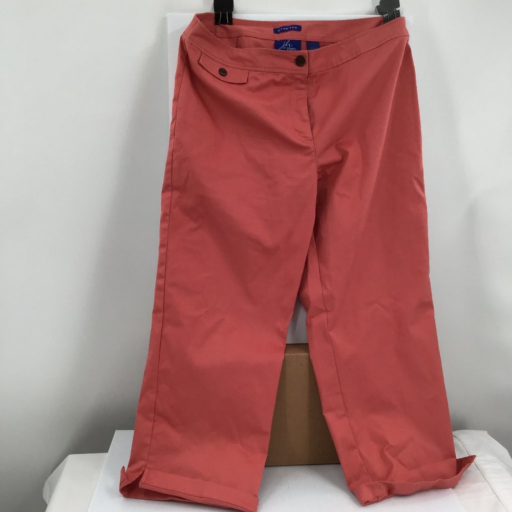 j.h. collectibles, stretch Chinos.  petite 14, Coral Color
